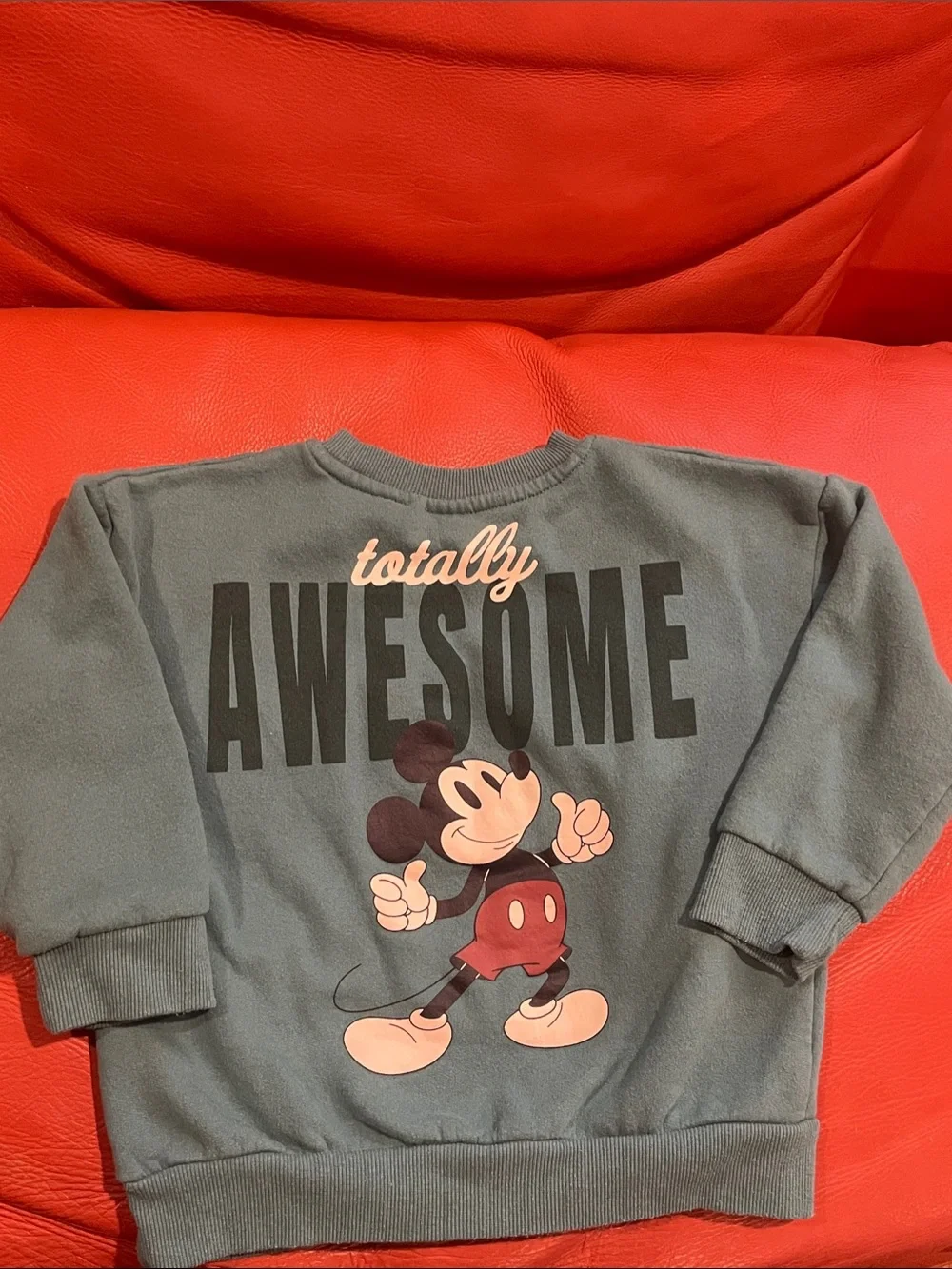 GAP Teal Mickey Mouse Sweatshirt and Gray Joggers Set